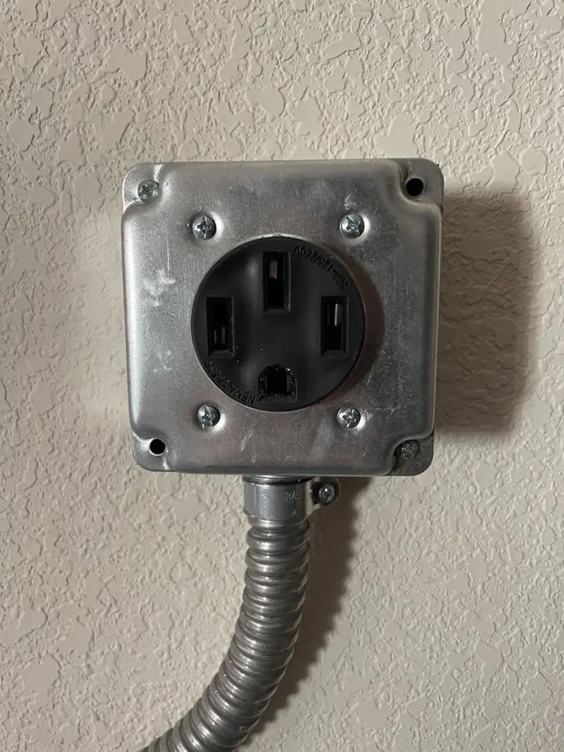 NEMA 14-50 outlet installed for Electrical Panel Upgrade in Plumas Lake